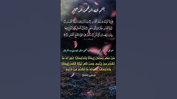إنا أنزلناه في ليلة القدر [سورة القدر] ، بصوت الشيخ سعد الغامدي