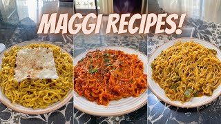 Maggi Recipes | Chilli Garlic, Cheesy Piri Piri & Makhani Maggi  #CookWithGG