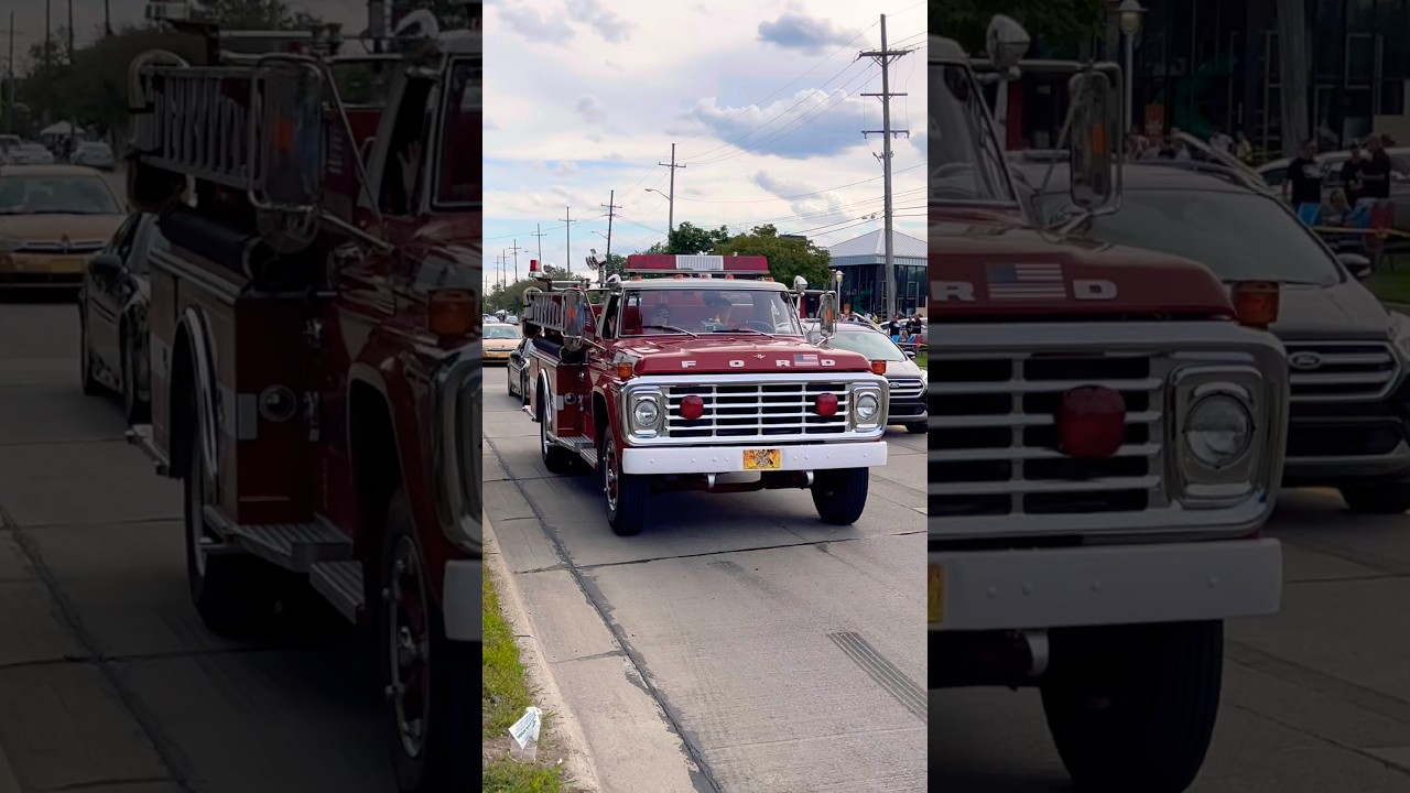 Classic Ford Firetruck At Harper Cruise! #car #ford #firetruck #classiccar
