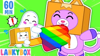 Who Wants Ice Cream? LankyBox Makes Fruit Rainbow Ice Cream  | LankyBox Channel Kids Cartoon
