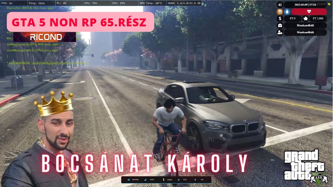 Gta 5 Non RP! Magyar szerver 65. rész. Kérjél bocsánatot!
