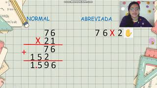 Multiplicación abreviada por 21, 31, 41, 51, 61, 71, 81 y 91