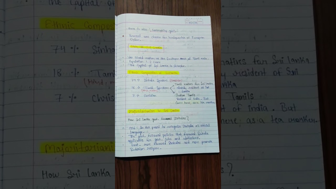 Best 10th politics notes || ch 1. power sharing chapter notes ☠️☠️🗿🥇|| handwritten notes ....