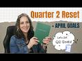 Plan With Me for Quarter 2 | Resetting Goals + April Planner Setup with Makselife