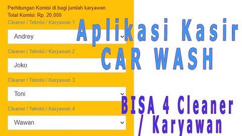 Aplikasi System Car Wash Detailing Salon Mobil Motor | Update 4 Cleaner