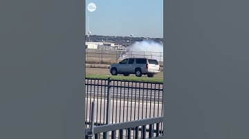 Pilot ejects from F-35 fighter jet after crash landing in Texas | USA TODAY #Shorts