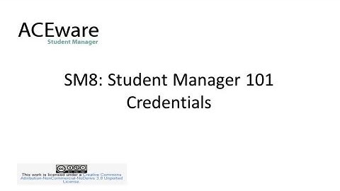 SM8 - Student Manager 101 - Names - Credentials