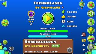 Technolaser by GirlyAle02 100% Easy Demon (1/1 Coin)
