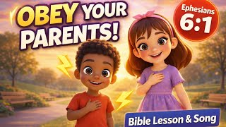 Obey Your Parents ❤️ | Bible Lesson & Song for Kids (Ephesians 6:1 Christian Teaching)