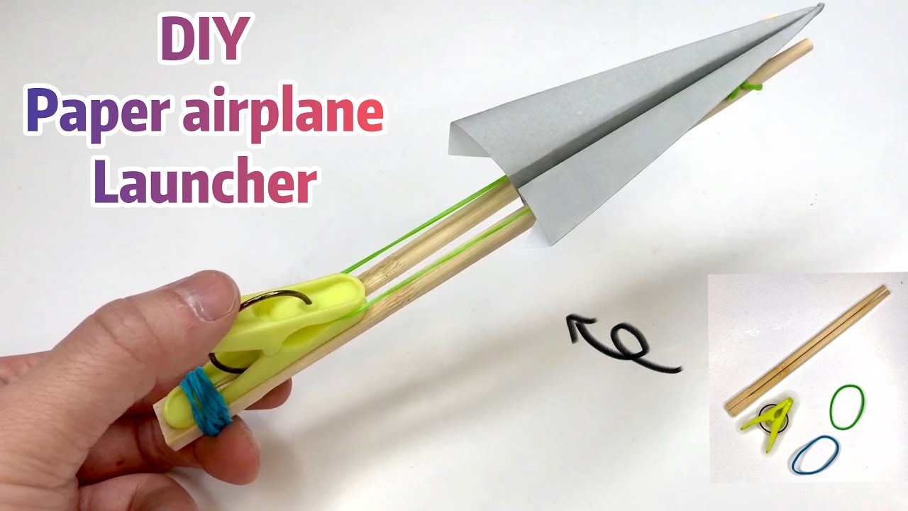 DIY Paper airplane Launcher Recycling Super Easy and Fun