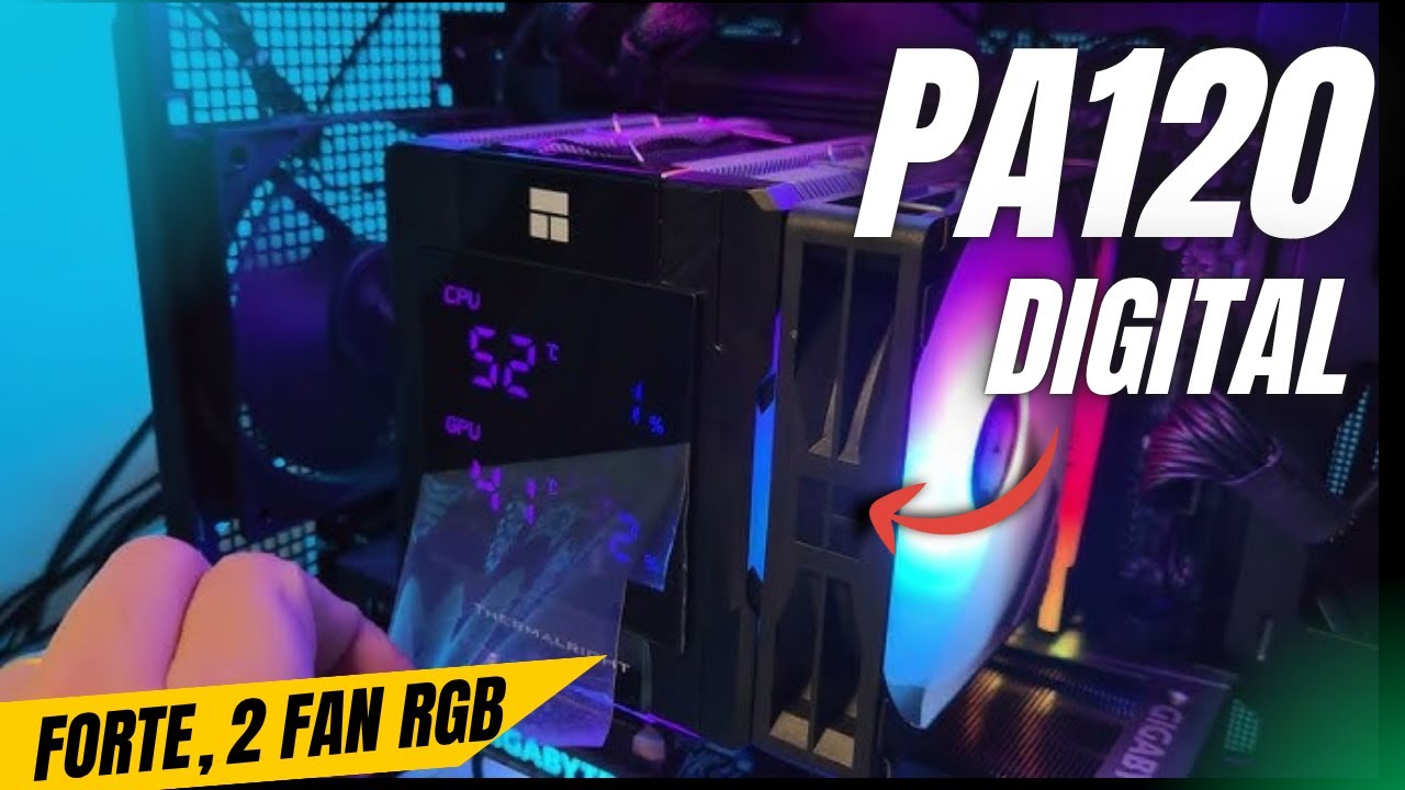 Como Instalar cooler PA120 Digital da Thermalright | Review e Comparativo  vs AK500 Digital