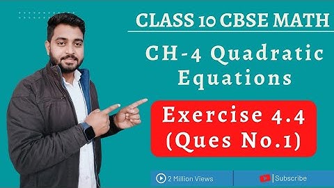 Class10 Math Ch-4 Ex-4.4 Ques no.1 NCERT||कक्षा 10 गणित द्विघात समीकरण प्रश्‍नावली 4.4 #ltstclasses