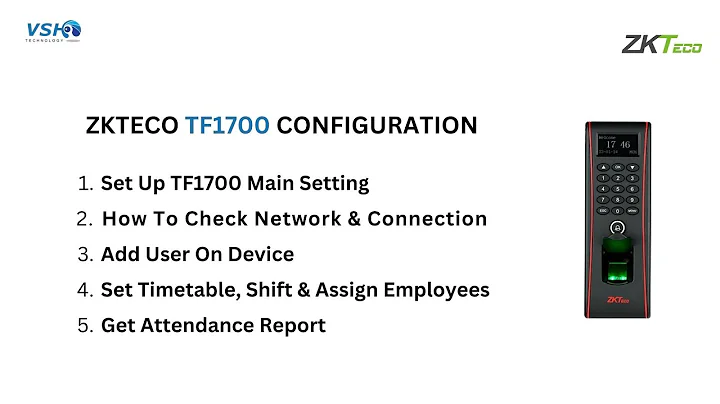 ZKTECO TF1700 FINGERPRINT STANDALONE READER FOR DOOR ACCESS CONFIGURATION - ZKTIMENET