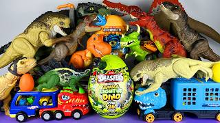 Jurassic World Unboxing Review Asmr Colorful Dinosaur T-rex D-rex Spinosaurus Giga Trucks Stego Eggs