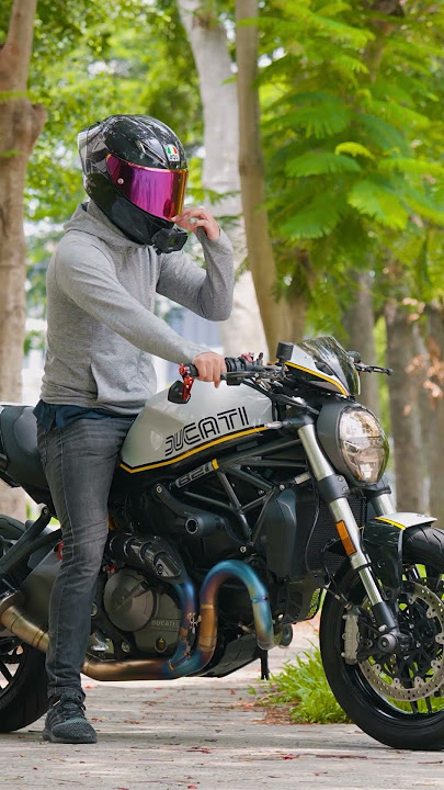 Ducati Monster 821 Akrapovic Full System Exhaust. #lêgiahuy