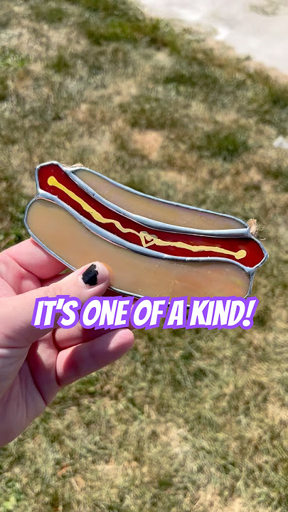 We made the holo glizzy #holographic #hotdog #art #artist #unique