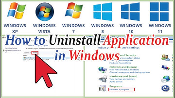 How to Uninstall Application/Software in Windows Vista, 7, 8, 10, 11