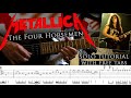 Metallica - The Four Horsemen 1st guitar solo lesson (with tablatures and backing tracks)