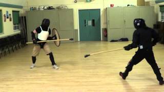 Spear vs Spear & Shield Sparring - HEMA @ Schola Gladiatoria