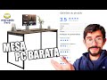 Mesa escrivaninha industrial ferro e madeira 150x60cm do Mercado Livre [é boa??]