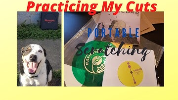 Portable turntable scratch practice