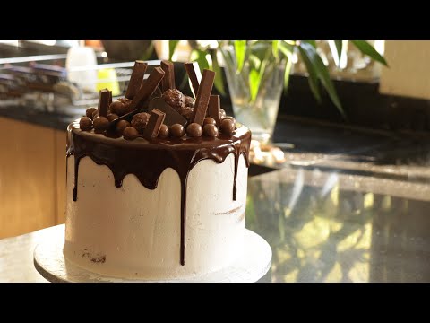 How to make a Birthday cake  Chocolate drip cake  Food with Chetna