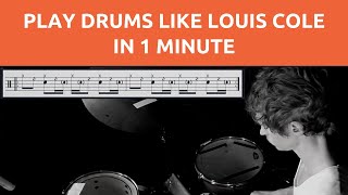 LEARN TO PLAY DRUMS LIKE LOUIS COLE IN ONE MINUTE! Louis Cole drum &amp; bass beat lesson