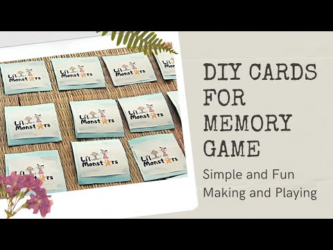 Easy DIY Memory cards | Card Game | Paper activity | kids video