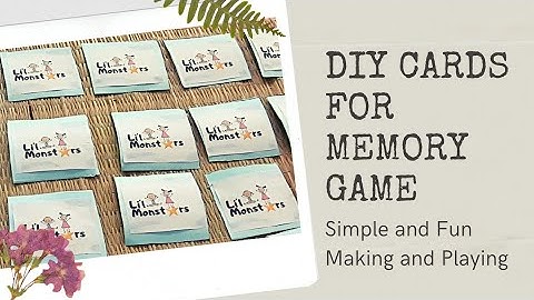 Easy DIY Memory cards | Card Game | Paper activity | kids video