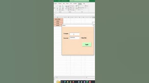 How to Create Login Form with Show and hide password in #Excel #vba