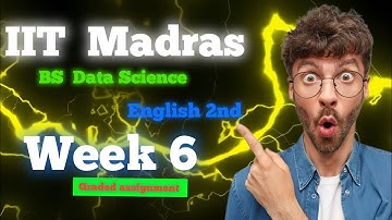 English 2nd week 6 graded assignment solution iit Madras 🔥 |bs data science