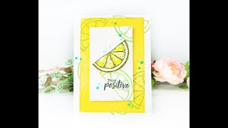 Unity Quick Tip: Multi-Color Layered Stamping Citrus Card