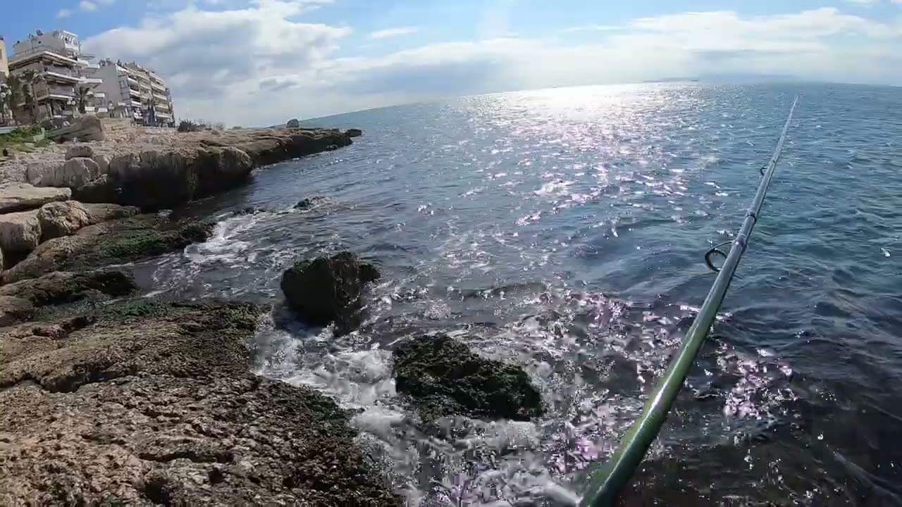 ψάρεμα 22 2 2026 δοκιμή με υβριδική αρματωσιά & ψίχα για ότι φάει με πλάγιες ριπές άνεμου στα νεύρα