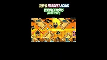 Top 5 @Zoink hardest verifications in geometry dash #geometrydash #gd #edit #demonlist #zoink