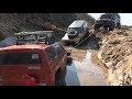 Jeep Cherokee и Land Rover Defender в грязи ... Axial, Redcat and TRX-4 in mud