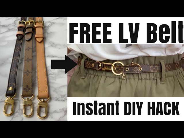 Instant DIY Louis Vuitton Belt Hack - How to Convert Your LV Monogram Shoulder  Strap Into a Belt 