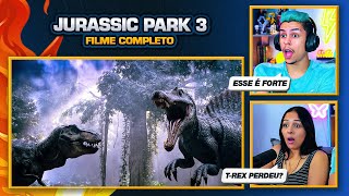 T-REX vs ESPINOSSAURO | Jurassic Park 3 | FILME COMPLETO ✅| [Casal Jounin React] 🔥