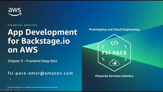 App Development for Backstage.io on AWS - Chapter 4 Frontend | Amazon Web Services screenshot 5
