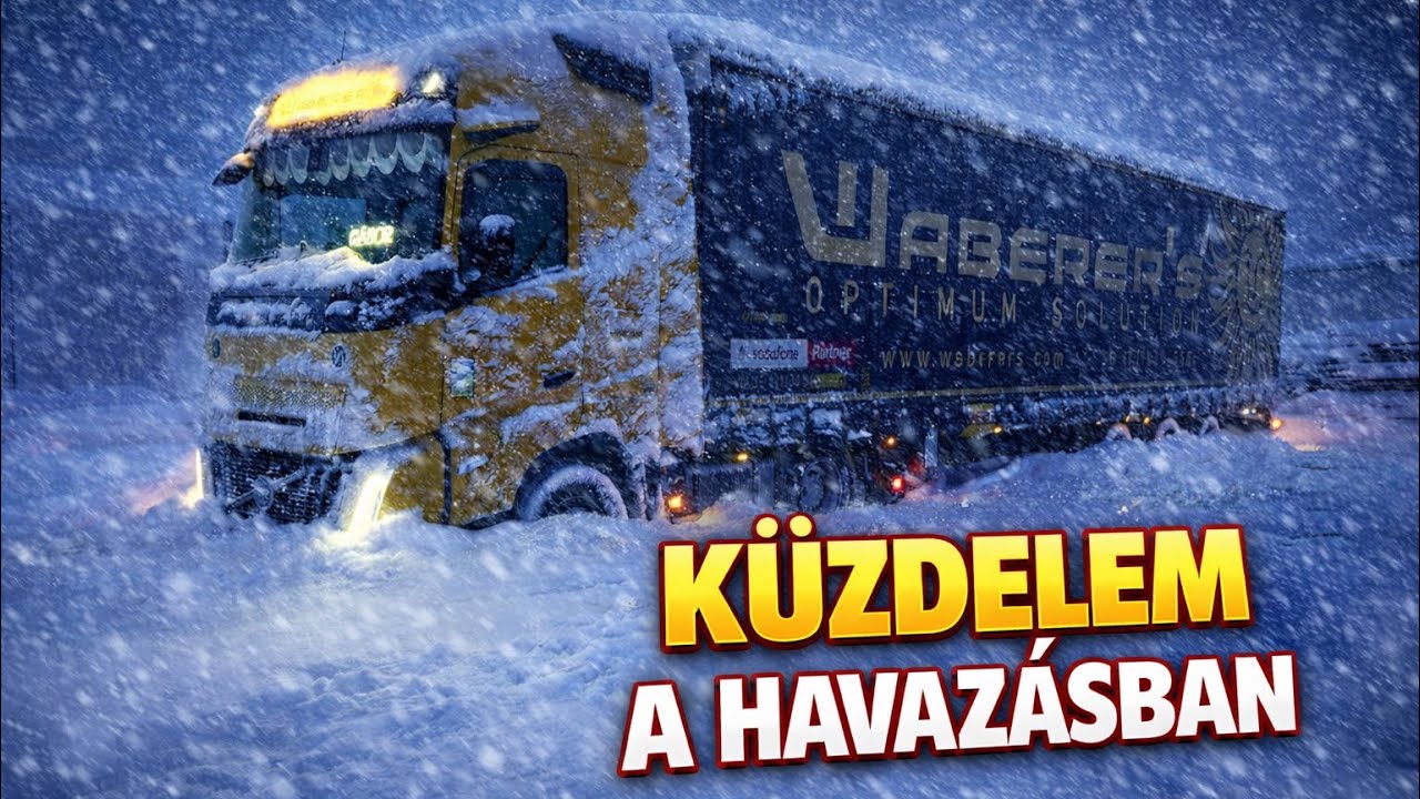 Küzdelem az időjárással... Kamionos vlog 47. rész Waberer’s 2026