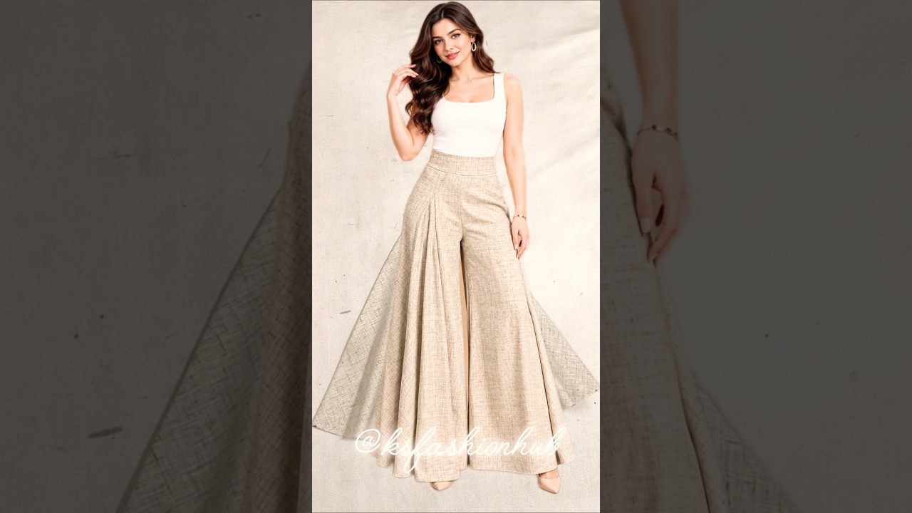 Beautiful wide leg Pant Plazzo ✂️💖 #viral #shorts #fashion #style #reels #ytshorts