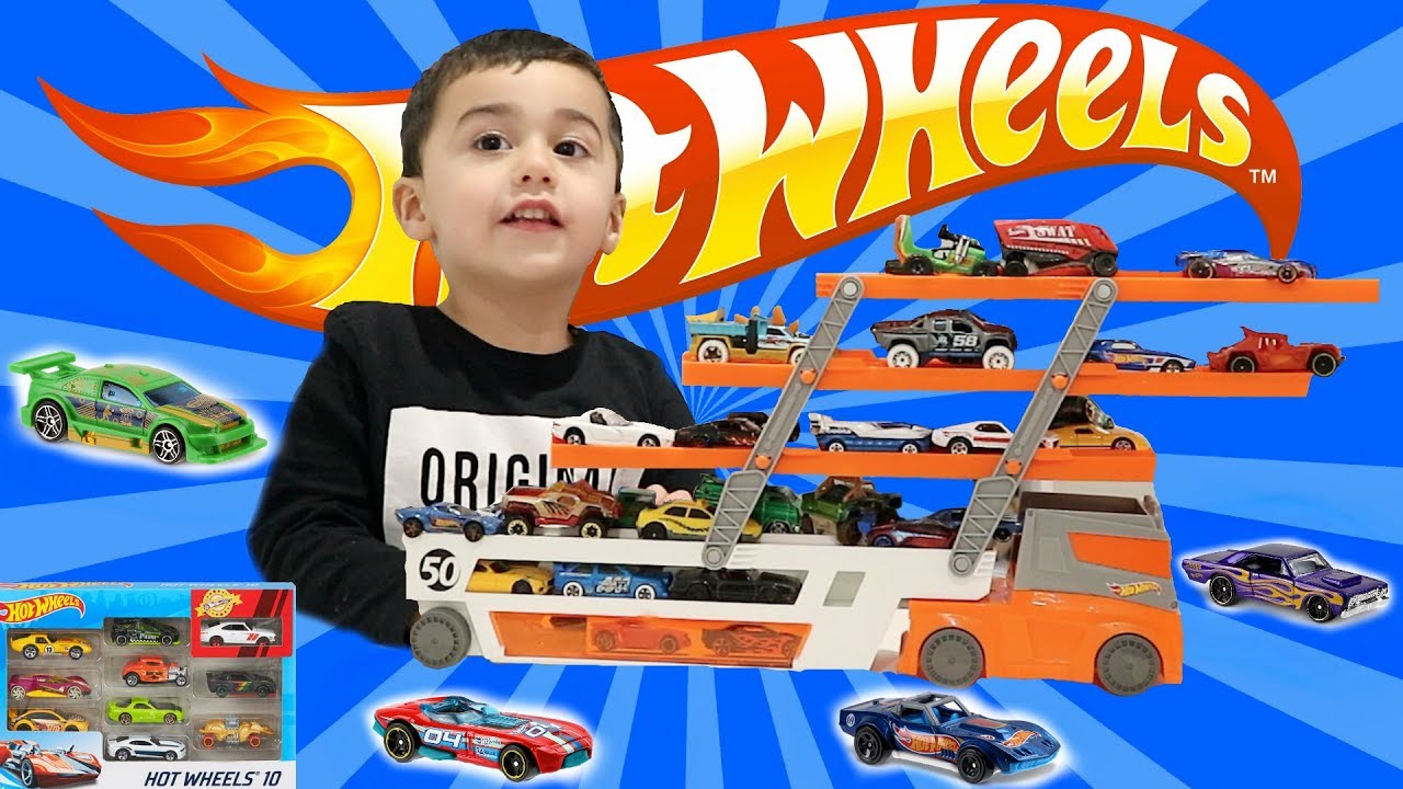 Hot Wheels Mega Hauler Truck/Cars Unboxing & Play time