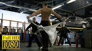 Jason Statham Vs Johnsons Mercenaries At The Auto Repair Shop The Transporter 3 2008