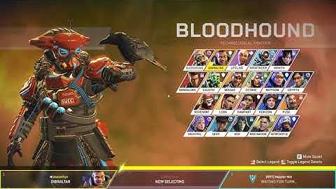 New bloodhound select animation in Apex Legends