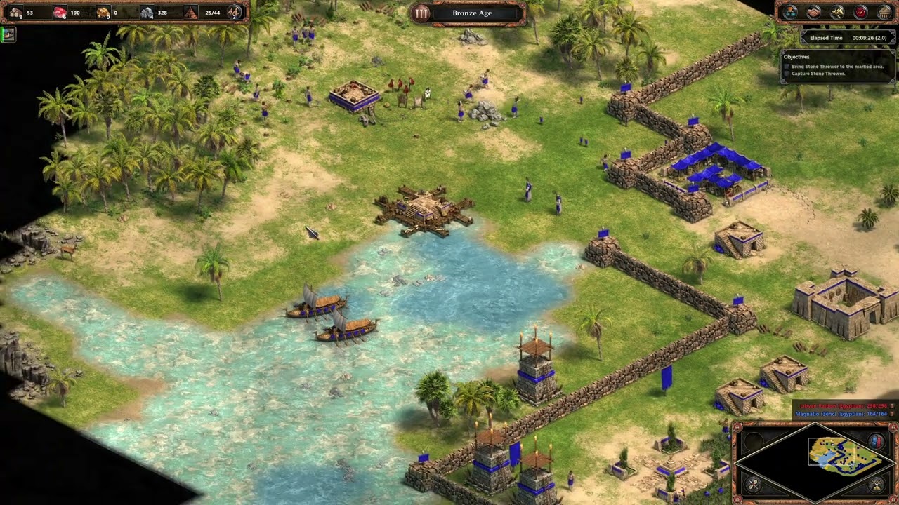 Ascent of Egypt. Religion. Version 1. Defensive Walkthrough. Age of Empires.