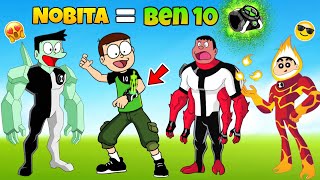Nobita & His Friends Become Ben 10 | Shinchan And Nobita Game | Funny Game 😂😂