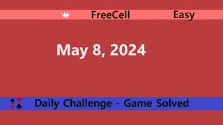 Microsoft Solitaire Collection | FreeCell Easy | May 8, 2024 | Daily Challenges screenshot 5