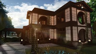 [ bloxburg ] ⛩️ traditional japanese inspired two story house ꒰ part 1 ꒱