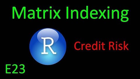 Matrix Indexing with Finance Example in R E23