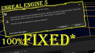 Fix* unreal engine 5 android SDK not properly installed 1000000% guarantee! in just *2 minutes