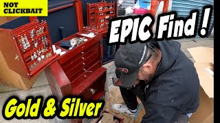 EPIC Gold & Silver Motherlode found in jewelry box from the storage auction locker. Not clickbait!